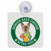 カーサイン 高齢者マーク SENIOR SAFE DRIVER トンキニーズ 車内用 吸盤タイプ 収れん火災防止タイプ 肉球 日本製 車 ステッカー