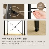 収納家具 ラック ヴィンテージ調 調節可能スライド棚付きごみ箱上