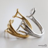 ステンレス ニュアンスリング ごつめ 不規則 メタルリング ワイドリング ゴールド シルバー 指輪 太め 大きめ 存在感 お洒落 ハグ 幾何学 個性的 プチプラ レディース 女性 金属アレルギー対応