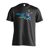 バレーボール Tシャツ 半袖 メンズ ウェア レディース 練習着 ジュニア ドライ おもしろ tシャツ 速乾 名入れ スポーツ 女子 男子 チーム おしゃれ 文字入れ 「ポリゴンシルエットのバレーボール」 アートワークスコウベ 【送料無料】