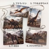 名入れ 恐竜【リアル】チャーム キーホルダー かっこいい 子供向け 5パターン