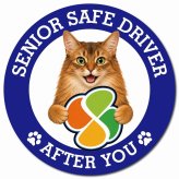 カーサイン 高齢者マーク SENIOR SAFE DRIVER ソマリ マグネット 強力 直径13cm 肉球 日本製 車 ステッカー