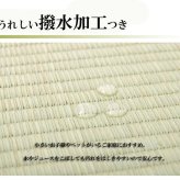 夏ラグ 夏用カーペット い草 上敷き い草上敷 はっ水 カーペット 無地 『撥水 湖水』 江戸間4.5畳(約261×261cm）