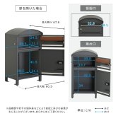 ガーデン エクステリア ポスト付き天面ラウンド型宅配ボックス 宅配2段タイプ 一体型 置き型 ポスト 大容量 スタンドポスト 宅配ポスト 郵便ポスト 自宅用 モダン 北欧 新生活