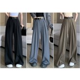 タックパンツ レディース 通販 ワイドパンツ フレアパンツ ロング丈 ボトムス 長ズボン オシャレ かわいい おしゃれ スラックス きれいめ ゆったり ハイウエスト 通勤 通学 シンプル 無地 ドレープ オフィス 春 夏 秋 冬 レディースファッション
