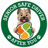 カーサイン 高齢者マーク SENIOR SAFE DRIVER ケアーンテリア ステッカー シール 直径13cm 肉球 日本製 車