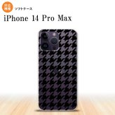 iPhone14 ProMax iPhone14 Pro Max スマホケース 背面ケースソフトケース 千鳥 格子 大 黒 クリア 2022年 9月発売 nk-i14pm-tp930