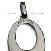 金属アレルギー対応 ネックレス ハワイアンジュエリー 刻印 無料 誕生石 純チタン オーバル プレート Lサイズ チェーン付 ステンレスより軽く肌に優しい メンズ レディース プレゼント 【品番：CG-TIP309】