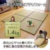 日本製 水拭きできる ポリプロピレン 置き畳 ユニット畳 軽量 軽い シンプル 67×67×1.7cm (6枚1セット)