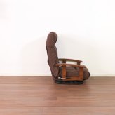 高座椅子 アクシス 回転式 リクライニング 完成品 ポケットコイル グレー・ダークブラウン W58xD67-122xH75cm座面高23cm 座椅子 リクライニングチェア パーソナルチェア 肘付き グレイ ダークブラウン おしゃれ