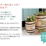ガーデン エクステリア コーヒーバレル大 天然木 木製 収納 コーヒー樽 コーヒーバレル プランター カバー ガーデニング 水抜き穴 ごみ箱 傘立て おしゃれ 北欧 ナチュラル アメリカン 庭 ベランダ 屋外 ブルーマウンテン ウッドプランター