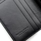 ボッテガヴェネタ 三つ折り財布 イントレチャート ミニ財布 コンパクト レザー 小銭入れ付き メンズ レディース ブラック 黒 BOTTEGA VENETA 776033 V3UH1 8425