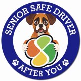 カーサイン 高齢者マーク SENIOR SAFE DRIVER ボクサー マグネット 強力 直径13cm 肉球 日本製 車 ステッカー