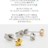 セカンドピアス つけっぱなし 星 スター 5mm 軸太 ロングポスト 金属アレルギー ステンレス かわいい 医療用 サージカル レディース メンズ 小さい プレゼント
