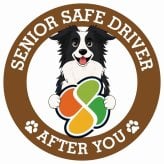 カーサイン 高齢者マーク SENIOR SAFE DRIVER ボーダーコリー ステッカー シール 直径13cm 肉球 日本製 車