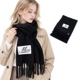 マルニ MARNI マフラー レディース SCMC0059Y0 UTW918 00N99 BLACK ブラック アルパカ 大判 ストール スカーフ フリンジ ロゴ ロゴラベル 防寒 秋冬 ブランド プレゼント ギフト
