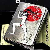 ZIPPO ツバキアンナ Tsubaki ANNA The 6th Z. Katana women ジッポ ライター シルバー カタナウーマン カード付き かっこいい アート 和風 刀 おしゃれ メンズ レディース ギフト プレゼント