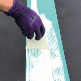 人工芝用 接着剤塗布用シート ターポリンシート 巾15cm×20m 人工芝固定用接着剤 ジョイント部分 下地 ガーデン 庭 雑草対策 接着剤別売り