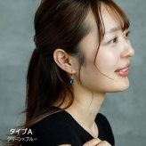 ピアス 金属アレルギー サージカルステンレス フープ 落ちない 引っかからない 外れにくい フック グラデーション しずく 雫 ドロップ ひと粒
