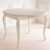 ダイニング家具 ダイニングテーブル 伸長式 伸縮 幅109 幅139 円形 楕円形 猫脚 ホワイト 白 姫系 フェミニン アンティーク調 クラシック マホガニー 伸長式１１０Φテーブル