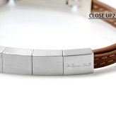 ポリス ブレスレット メンズ ブランド POLICE LAYERLOCK GB0082902 ブラウン シルバー アクセサリー