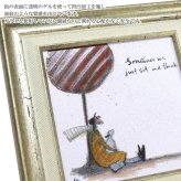 ユーパワー アートフレーム サムトフト 時にはゆっくり考えよう ST-04043 絵 絵画 雲 空 犬 イヌ dog