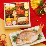 【12月29～30日お届け】2027年 プレミアム和風おせち - 奏 - (鯛・かつおだしセット) 1～2人前 19品 一段重 祝い鯛 数量限定 お重 和風  お節 御節 料理