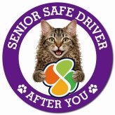 カーサイン 高齢者マーク SENIOR SAFE DRIVER ラパーマ マグネット 強力 直径13cm 肉球 日本製 車 ステッカー