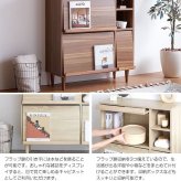 収納家具 ラック キャビネット 本棚 扉付 棚 サイドキャビネット 木製 壁面収納 扉付き 扉 プッシュ扉 横置き 2段 収納 書棚 ボックス 本収納 幅110cm 日本製 サイドボード 扉収納 A4 ファイルボックス 絵本棚 子供部屋白