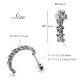 ハワイアンジュエリー フープピアス プルメリア アーチピアス シルバー925 キャッチ メール便 20G ゲージ 彼女 妻 女性 レディース 誕生日 プレゼント クリスマス 【品番：SE32701】