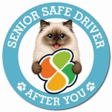カーサイン 高齢者マーク SENIOR SAFE DRIVER ヒマラヤン マグネット 強力 直径13cm 肉球 日本製 車 ステッカー