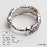 シルバー925 ニュアンスピアス フープピアス パープル 歪み 不規則 エナメル かっこいい シンプル 紫 片耳 メンズ 男性 金属アレルギー対応 イヤリング
