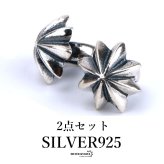 シルバー925 2点セットアポロビーズ 12mm カスタムパーツ ビーズ ビーズ ハンドメイド パーツ ネイテイブ 5.2mm穴