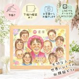 還暦祝い プレゼント 似顔絵 贈り物 ギフト 手描き 名入れ 還暦 お祝い 誕生日 60歳 記念日 大人数 お母さん お父さん 両親 家族 修正無料 名入れ 下書き確認 そっくり 一生もの 親孝行 実績多数 思い出 長寿 還暦 60歳 ハロウィン ブライダルギフト オリジナル 快気祝い 贈答品 サプライズ 初任給 カラフル 同窓会 二次会 米寿祝い バレンタインデー