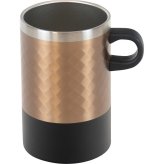 【直送】フォルテック 取っ手付缶ホルダー 350ml用 [26-0212-121] RH-1768 保冷缶ホルダー コップ タンブラー 保温 保冷 2WAY ステンレス製 真空断熱 ダイヤ模様 結露しない アウトドア キャンプ ギフト プレゼント お祝い 内祝い