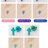 チタン ピアス つけっぱなし セカンドピアス 純チタン クロス 十字架 金属アレルギー 日本製 ポスト 軸太0.75mm 長さ10mm 全8色 全品1個ずつバラ売り 医療用 おすすめ かわいい シンプル 小さめ ミニ 極小 人気 メンズ レディース プレゼント