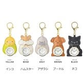 時計 アニフレ 動物 キーホルダーウォッチ GY072 定形外 送料無料 フィールドワーク キーチェーン ウォッチ キーホルダー インコ ハムスター アザラシ プードル ネコ 猫 ねこ 懐中時計 レディース キッズ