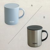 【結婚式 電報 ギフト】名入れ　サーモス真空断熱マグカップ 蓋付き　ペアセット　 誕生日 記念日 誕生祝い 名入れ 名前入り 結婚祝い 保冷 保温 ステンレス 魔法びん THERMOS タンブラー コップ　コーヒー プレゼント ギフト 贈り物