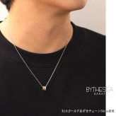 ゴールド ネックレス ハワイアンジュエリー ネックレス ゴールド ペアネックレス 2本セット スクロール チューブ K10 10Kあずきチェーン太0.7mm 2本セット ギフトラッピング可能 大人 友達 シンプル BY THE SEA バイザシー カップル 夫婦 ハロウィン 【品番：CG-GP126P】