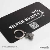 シルバー925 スカルイヤーカフ ドクロ アンティークイヤーカフ シルバー 個性的 揺れる モヒカン ユニーク 片耳1点 メンズ 男性 金属アレルギー対応フェイクピアス ノンホール イヤリング