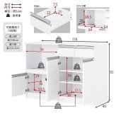 食器棚 キッチン収納 伸縮キッチンカウンター 幅133～207cm 高さ84cm キャビネット ラック 調理器具 家電スッキリ おしゃれ かわいい 北欧 木 収納 レンジ台 モダン 木製 木目 省スペース 多機能収納 拡張テーブル 左右設置可能 ：