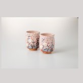 ピンク志野組湯呑 陶器 美濃焼 やきものの里から、暮らしを贈ります。　ギフト 食器 セット テーブルウェア