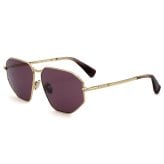 マックスマーラ Max Mara サングラス ノーズパッド UVカット アイウェア スクエア 多角形 ジオメトリック MM0143/S 32Y 59 メンズ レディース ユニセックス ゴールド+パープル 海外正規品
