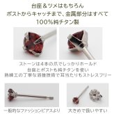 セカンドピアス チタン つけっぱなし 純チタン 天然石 3mm 金属アレルギー 日本製 ポスト 軸太0.75mm 長さ10mm 全5色 全品1個ずつバラ売り 医療用 おすすめ かわいい シンプル 小さめ ミニ 極小 人気 メンズ レディース プレゼント