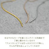 【2個で送料無料】ピアス 揺れる アメリカンピアス S字＆チェーン 金属アレルギー対応 ステンレス サージカル フック ウェーブ キャッチなし プレゼント