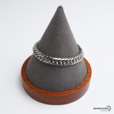ステンレス ダブル喜平ブレスレット チェーンブレスレット メンズブレスレット 6面カット 幅8mm 18cm 21cm 中折れ式 定番 人気 存在感 男性 金属アレルギー対応