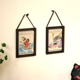 koyomi 木製 フレーム 兜 端午の節句 こどもの日 男の子 初夏 麻 インテリア 和風 季節感 海外土産 ミニ 木枠 タペストリー プレゼント 送料無料 ネコポス 出産祝い 誕生日 男子 誕生
