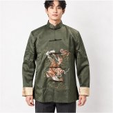 チャイナシャツメンズ 通販 カンフーシャツ カンフー服メンズ 中華風カジュアル 漢服男性用 長袖 薄手 カジュアルシャツ スタンドカラー チャイナボタン 太極拳衣装 武術服メンズ 春秋用トップス ステージ衣装 コスプレ仮装 チャイナ服 マオカラー