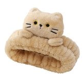 ヘアバンド 猫付き 洗顔  ターバン 吸水 ふわふわ かわいい  ヘアーバンド タオル地 風呂 汗止め タオル お風呂上り バスグッズ 化粧 おしゃれ 髪用 吸水ヘアバンド ヘアドライ 速乾 大人 プレゼント ギフト マスコット ぬいぐるみ