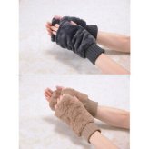 リブ付きファーアームウォーマー2色組   景品 記念品 粗品 ノベルティ 名入れ 御挨拶 ご挨拶